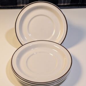 4 Royal Doulton Ting Saucers Lambethware LS1012 Vintage 1974 England 6" B&B